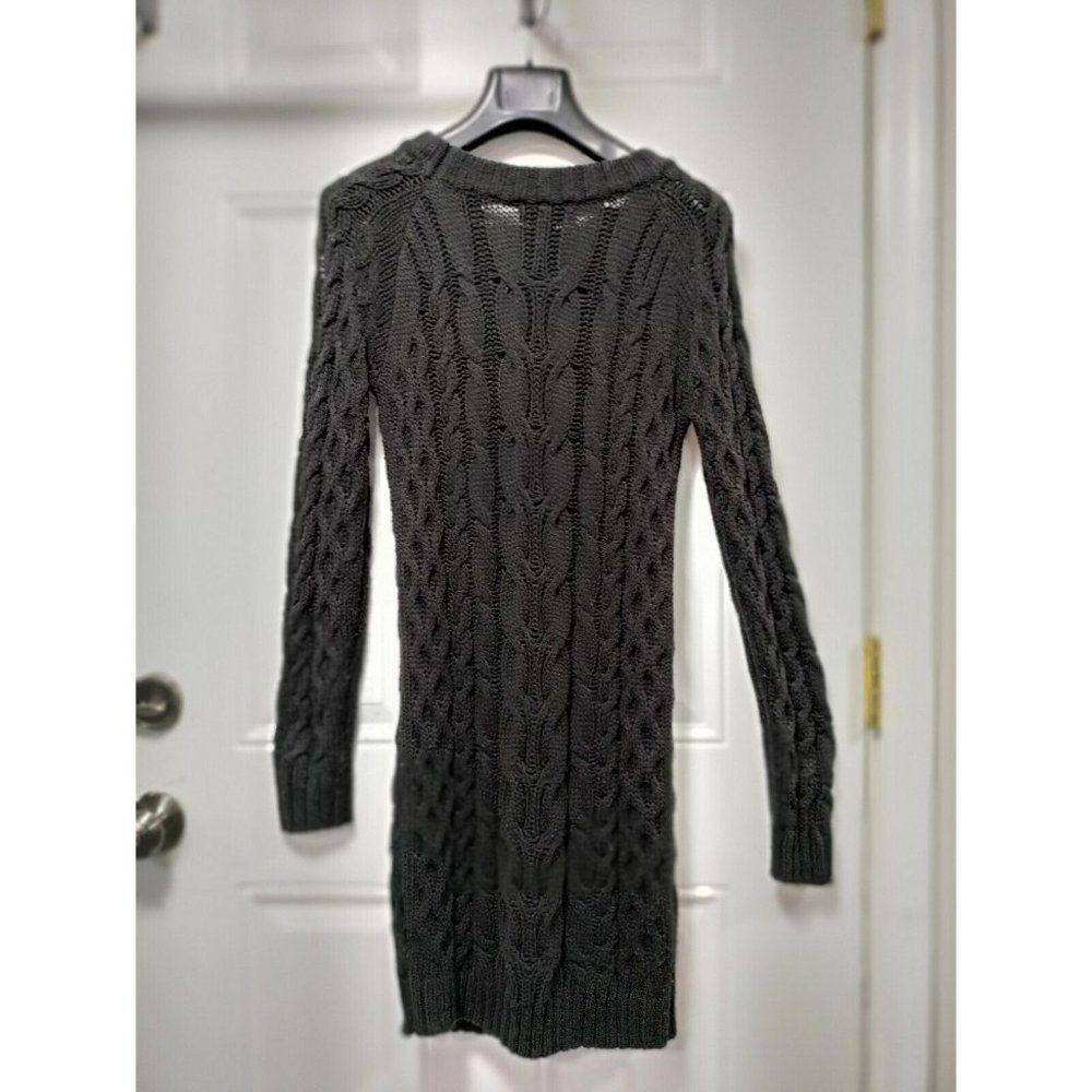Herra Collection Black Chunky Cable Knit Dress M - Picture 2 of 9